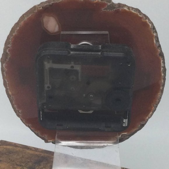 Vintage Agate Quartz Stone Clock - Picture 6 of 9